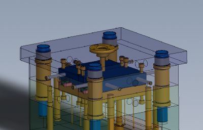 散热盖模具solidworks模型