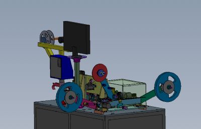 手机端子检测包装一体机solidworks模型