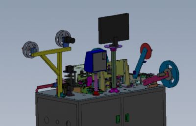 手机端子检测包装一体机solidworks模型