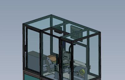 手机盒贴标机solidworks模型