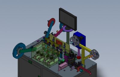 手机端子检测包装一体机solidworks模型