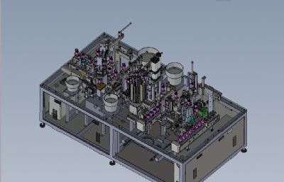 全自动直流电机组装机solidworks模型