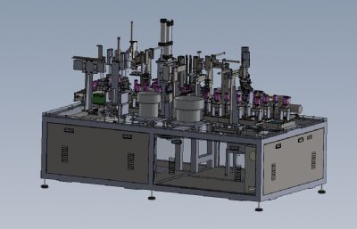 全自动直流电机组装机solidworks模型