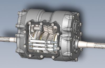 手动变速器solidworks模型