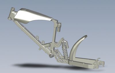 山地自行车主体框架solidworks模型