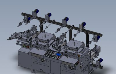 双座模切机solidworks模型