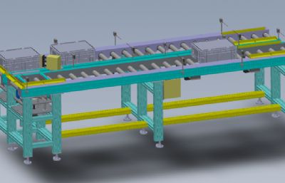 水平回流滚筒输送solidworks模型