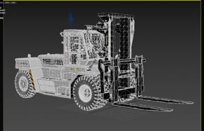 大型叉车,重型工业叉车3dmax模型