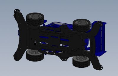 四驱玩具车solidworks模型