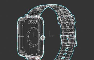 智能手表3dmax模型