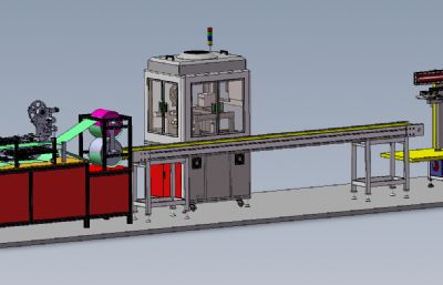 塑胶PPR管弯头包装生产线solidworks模型