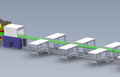 套管自动包装生产线solidworks模型