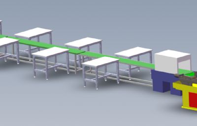 套管自动包装生产线solidworks模型