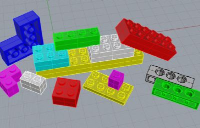 大块积木rhino模型