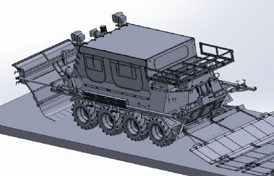 轻型全地形草原灭火战车STEP模型