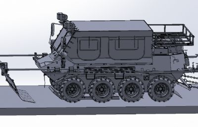 轻型全地形草原灭火战车STEP模型