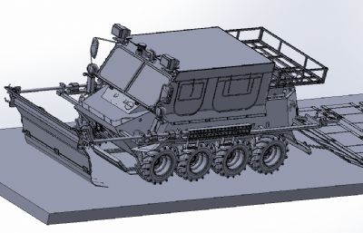 轻型全地形草原灭火战车STEP模型