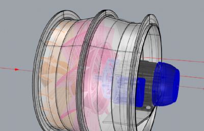涡轮叶片轴流风扇rhino模型