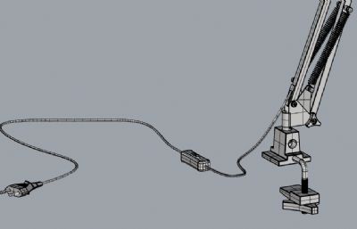 工业风工作台灯rhino模型