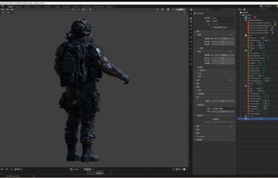 鬼武者面具特种兵blender模型