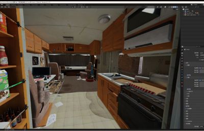 房车blender模型