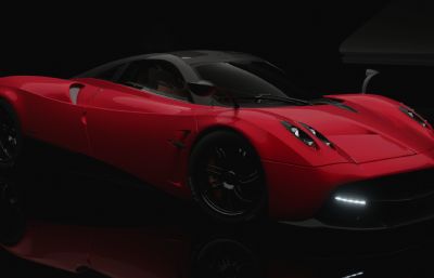 帕加尼Huayra2012跑车blender模型