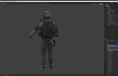士兵,特种兵blender模型