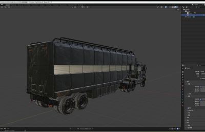 科幻装甲运输车blender模型