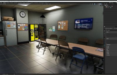 休息室,餐厅blender模型