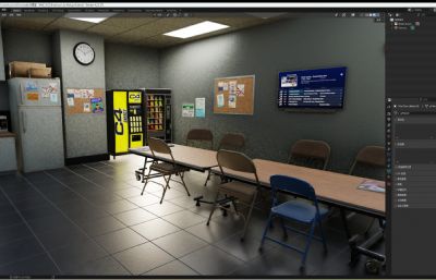 休息室,餐厅blender模型