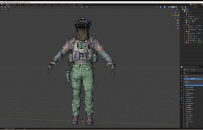 士兵,特种兵blender模型