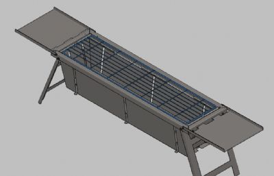 户外折叠烧烤箱,烧烤架solidworks模型