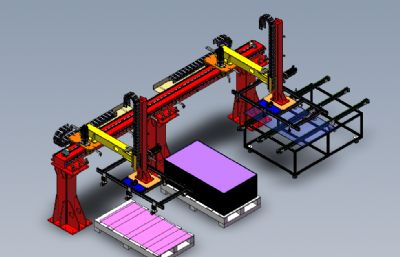 亚克力板材送料机solidworks模型