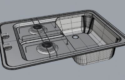 水槽灶台rhino模型