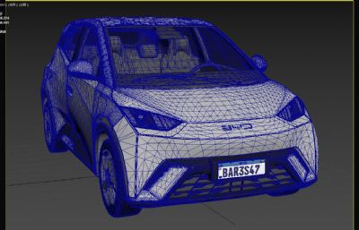 2024款比亚迪海豚MINI汽车3dmax模型