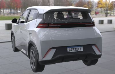 2024款比亚迪海豚MINI汽车3dmax模型