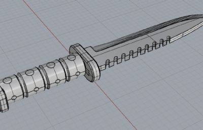 战斗匕首,短刀rhino模型