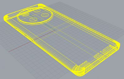 荣耀X60Pro手机3D模型