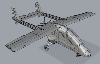 单发动机私人飞机rhino模型