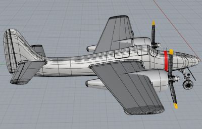 二战双引擎战斗机rhino模型