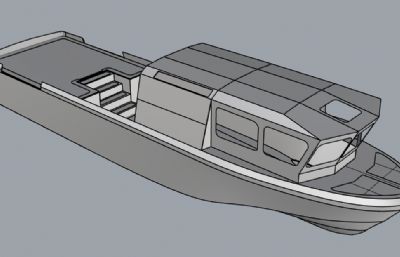 游艇外壳rhino模型