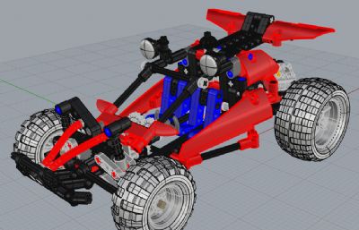 积木四驱赛车rhino模型