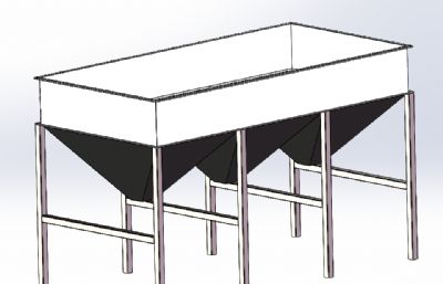 锥形工业筛选漏斗solidworks模型