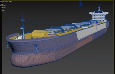 液化气体船,液化气油轮运输船3dmax模型