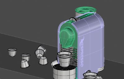 咖啡机rhino模型