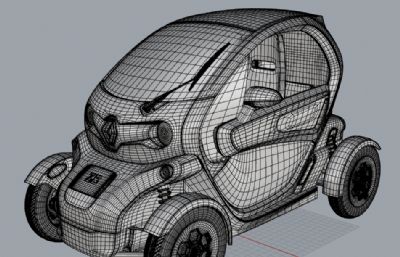雷诺TWIZY电动汽车rhino模型