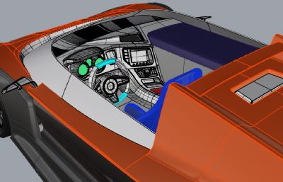 lamborghini barchetta concept跑车3dm,stp模型