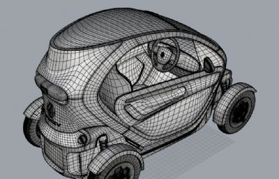 雷诺TWIZY电动汽车rhino模型