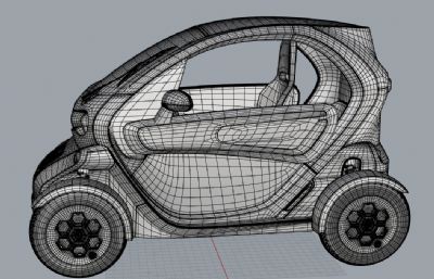 雷诺TWIZY电动汽车rhino模型