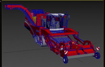 德国胡萝卜土豆采收割机3dmax模型